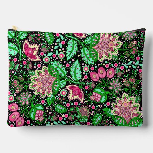 ピンクレディスリッパフラワーNH州ワイルドフラワー アクセサリーポーチ (正面)