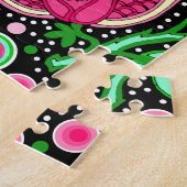 ピンクレディスリッパフラワーNH州ワイルドフラワー ジグソーパズル (側面)