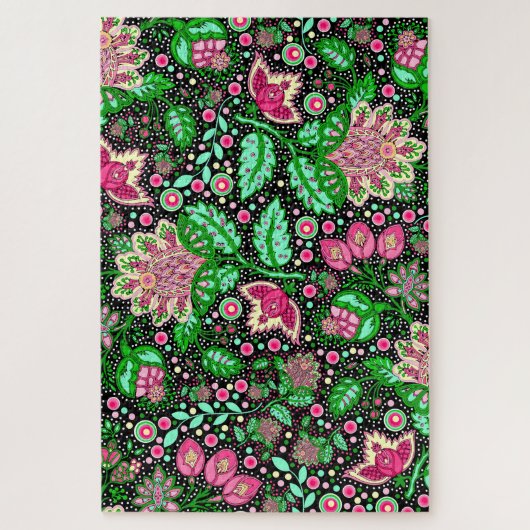 ピンクレディスリッパフラワーNH州ワイルドフラワー ジグソーパズル (縦)