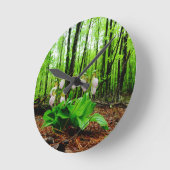 ピンクレディスリッパワイルドラン ラウンド壁時計 (傾斜)