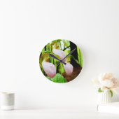 ピンクレディスリッパワイルドラン ラウンド壁時計 (ホーム)