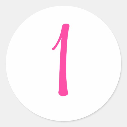 ピンクレディバグステッカー(番号付き) ラウンドシール (正面)