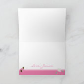 ピンクレディバグデイジーBUTEDありがとうご注意 サンキューカード (内部)