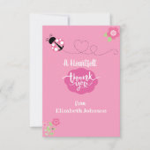 ピンクレディバグフラットサンキューカード サンキューカード (正面)