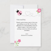 ピンクレディバグフラットサンキューカード サンキューカード (裏面)