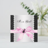 ピンクレディバグベビーシャワー招待状 招待状 (スタンド正面)