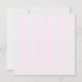 ピンクレディバグ女の子の写真1st誕生日パーティー 招待状 (裏面)