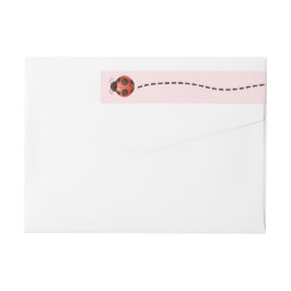 ピンクレディバグ差出人住所ラベル ラップアラウンドラベル