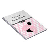 ピンクレディバグ赤ちゃんシャワーノート ノートブック (右側)