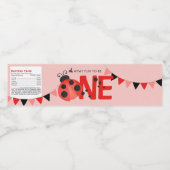 ピンクレディバグ1st誕生日ONE栄養ファクト戻る ペットボトルラベル (シングルラベル)