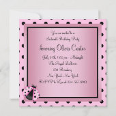 ピンクレディバグSweet sixteen誕生会 招待状 (裏面)