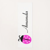 ピンクレディバパーソナライズされたグ名 ヨガマット (正面)