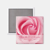 ピンクレディバラ日付磁石を保存 マグネット (正面/裏面)