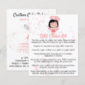 ピンクレディベーカリーのDIYクッキーキットの説明 (正面/裏面)