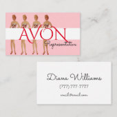 ピンクレディースアパーソナライズされたボン 名刺 (正面/裏面)