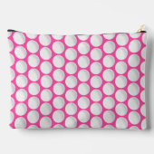 ピンクレディースゴルフイニシャルグリーン名門私立校風のおもしろい アクセサリーポーチ (裏面)