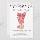 ピンクレディースナイトバチェロレッテ招待状 招待状 (正面)