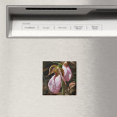 ピンクレディースリッパの花の写真撮影の磁石 マグネット (インサイチュ (食洗機))