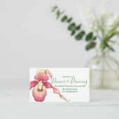 ピンクレディースリッパーオーキッドの受付 エンクロージャーカード (スタンド正面)