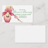 ピンクレディースリッパーオーキッドの受付 エンクロージャーカード (正面/裏面)