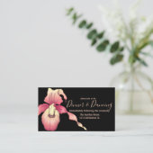 ピンクレディースリッパーオーキッド受付サインカード エンクロージャーカード (スタンド正面)