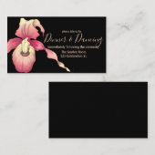 ピンクレディースリッパーオーキッド受付サインカード エンクロージャーカード (正面/裏面)