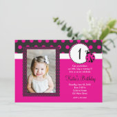 ピンクレディー虫の誕生日の招待状 招待状 (スタンド正面)