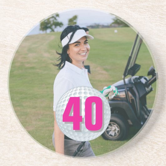 ピンクレディ誕生日ゴルフパーティーおもしろい コースター (正面)