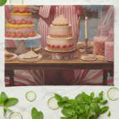 ピンクレディ誕生日パーティー キッチンタオル (折り畳み)