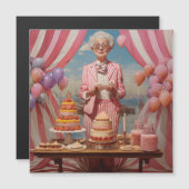 ピンクレディ誕生日パーティー マグネット招待状 (正面/裏面)