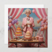 ピンクレディ誕生日パーティー 招待状 (正面/裏面)