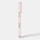 ピンクレトロさくらんぼ名前をカスタムするモノグラム Case-Mate iPhoneケース (裏面 / 右)