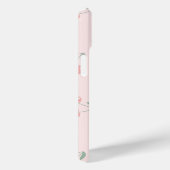 ピンクレトロさくらんぼ名前をカスタムするモノグラム Case-Mate iPhoneケース (裏面 / 右)