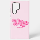 ピンクレトロなワイフ感満載のウェディングイヤー！新婦と婚約者 SAMSUNG GALAXYケース (裏面)