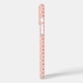 ピンクレトロの雪片とハートパターン Case-Mate iPhoneケース (裏面 / 左)