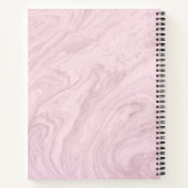 ピンクレトロアトミックパーソナライズされた猫スパイラルノート ノートブック (裏面)