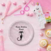 ピンクレトロアトミックパーソナライズされた紙プレート ペーパープレート (パーティー)