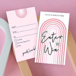 ピンクレトロアーチビジネス賞抽選抽選抽選会チケット プレイスカード