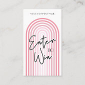 ピンクレトロアーチビジネス賞抽選抽選抽選会チケット プレイスカード (正面)