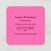 ピンクレトロインスパイア名刺 スクエア名刺 (裏面)