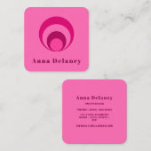 ピンクレトロインスパイア名刺 スクエア名刺 (正面/裏面)