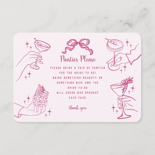ピンクレトロカクテルパーティーパンティ挿入 エンクロージャーカード (正面)