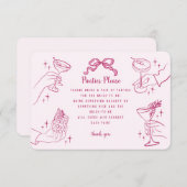 ピンクレトロカクテルパーティーパンティ挿入 エンクロージャーカード (正面/裏面)
