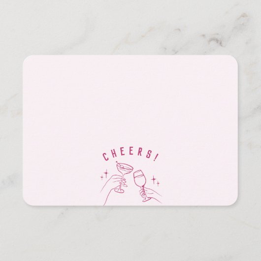 ピンクレトロカクテルパーティー詳細挿入 エンクロージャーカード (裏面)