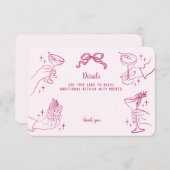 ピンクレトロカクテルパーティー詳細挿入 エンクロージャーカード (正面/裏面)