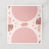 ピンクレトロカボチャ第1誕生日食品ラベル 予約カード (外部開封)