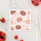 ピンクレトロカボチャ1stバースデーペーパーナプキン スタンダードカクテルナプキン (インサイチュ)