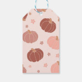 ピンクレトロカボチャ1st誕生日サンキューサンキューラベル ギフトタグ (裏面)