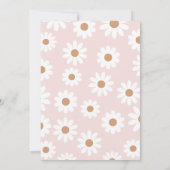 ピンクレトロガールズデイジー2歳の誕生日招待状 招待状 (裏面)