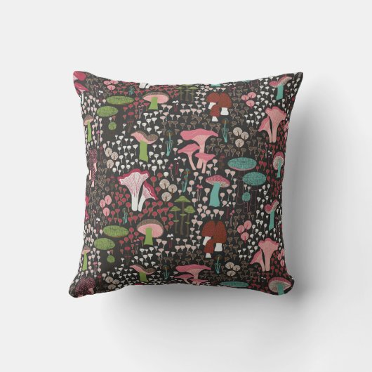 ピンクレトロキノコ クッション (裏面)